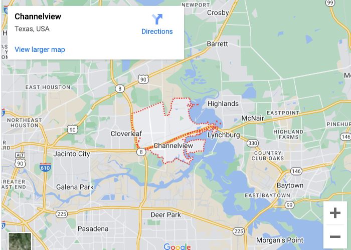 Map of Channelview, Texas